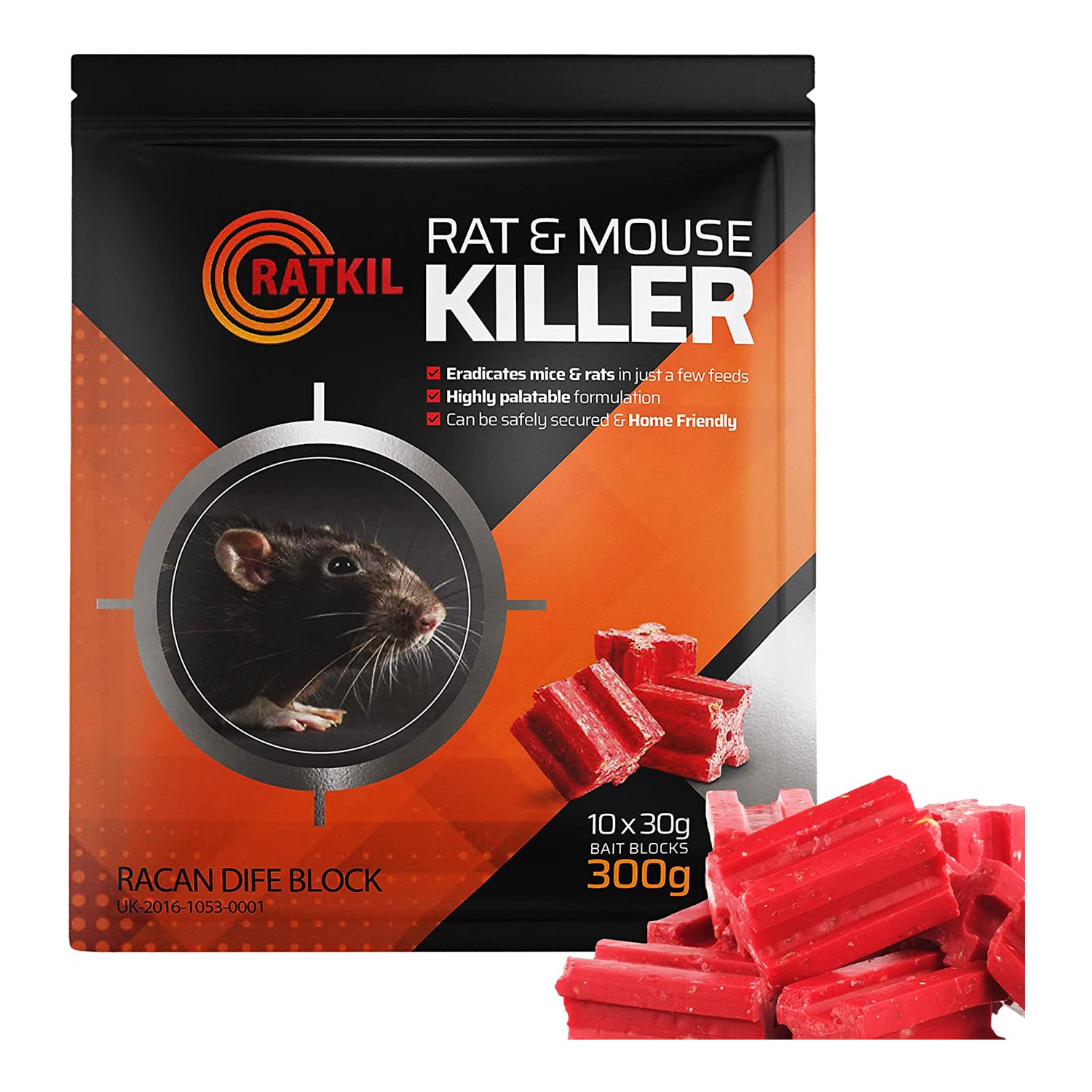 RatKil Rat Bait Box & Rat Poison For Pest Control - Large, Tamper proo