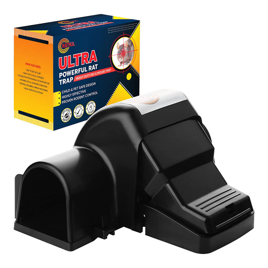 Ratkil Ultra Powerful Rat Trap - Large, Heavy Duty Rat Trap That Kills Instantly | Professional Quality Rat Killer & Mouse Trap for Indoors & Outdoors - Best Rat Trap for Effective Rodent Control